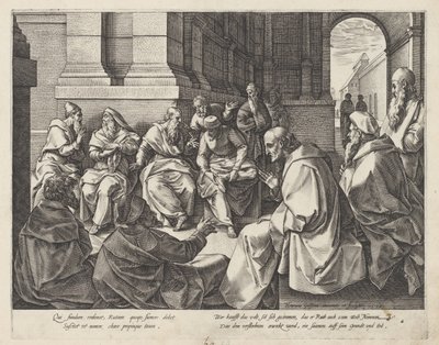 Booz y los ancianos La historia de Ruth (título de la serie) de Hendrick Goltzius