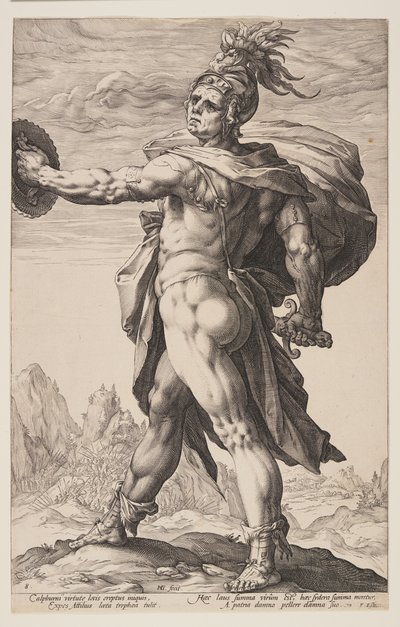Calphurnius, de Los héroes romanos de Hendrick Goltzius