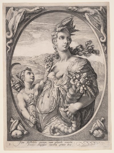 Ceres, de Tres dioses o diosas paganos de Hendrick Goltzius