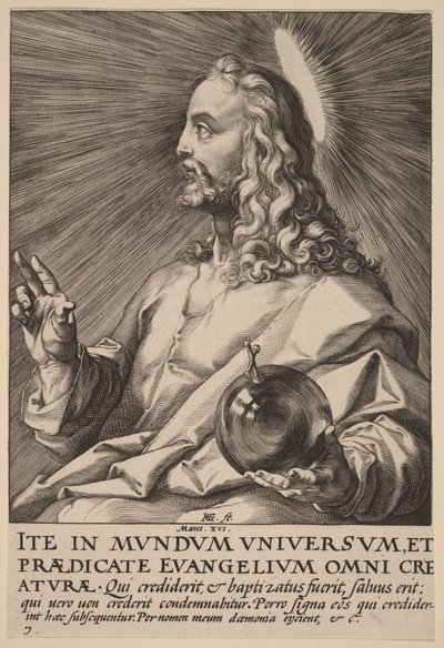 Cristo como Salvator Mundi de Hendrick Goltzius