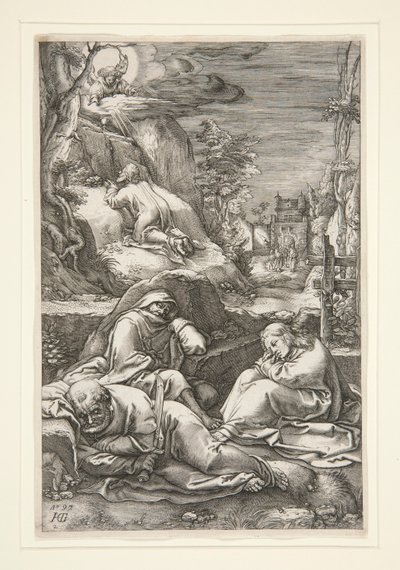 Cristo en el Monte de los Olivos / La Agonía en el Huerto de Hendrick Goltzius