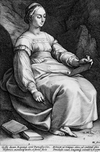Clío de Hendrick Goltzius