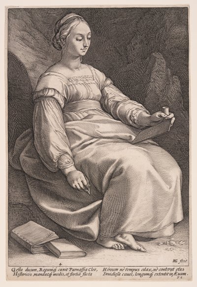 Clío, la musa de la Historia, de Las nueve musas de Hendrick Goltzius