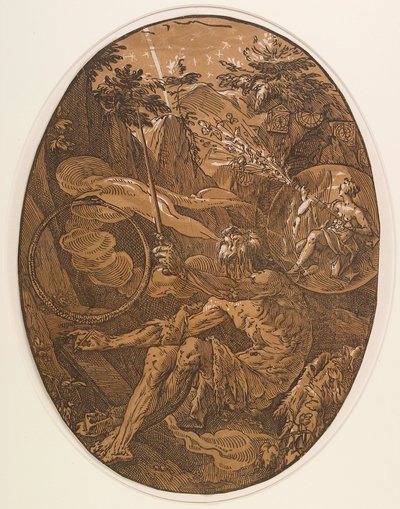 Demogorgon in der Höhle der Ewigkeit de Hendrick Goltzius