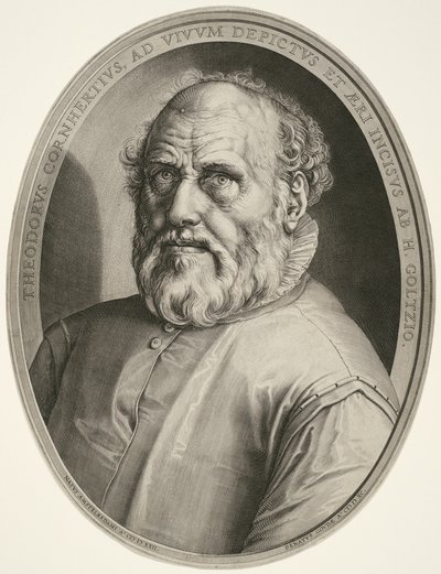 Dirck Volckertsz Coornhert (sin marco) de Hendrick Goltzius