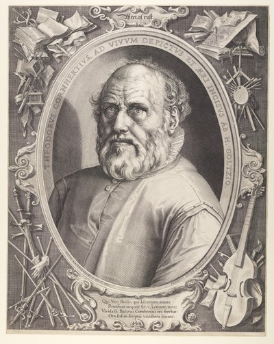 Dirck Volkertsz Coornhert (con marco) de Hendrick Goltzius