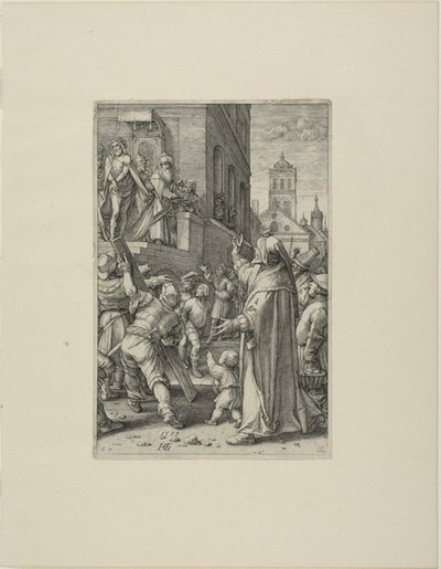 Ecce Homo, lámina ocho de La Pasión de Cristo de Hendrick Goltzius