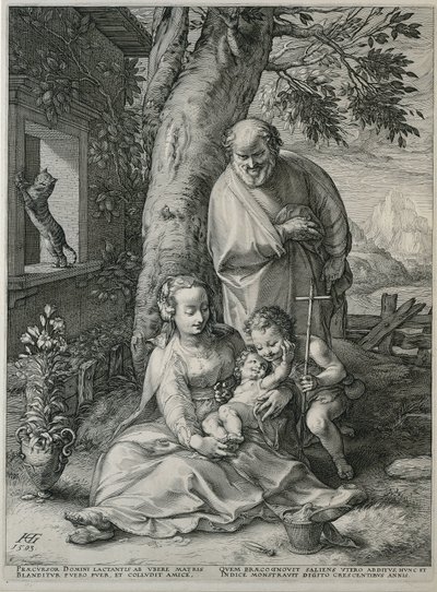 Sagrada Familia con Juan el Bautista Primeros años de María (título de la serie) Obras maestras (título de la serie) de Hendrick Goltzius