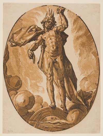 Helios, de Las Deidades de Hendrick Goltzius
