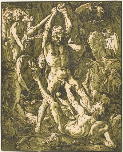 Hércules matando a Caco de Hendrick Goltzius