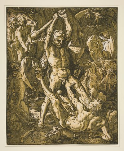 Hércules matando a Caco de Hendrick Goltzius