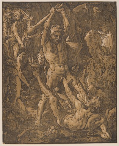 Hércules y Caco de Hendrick Goltzius