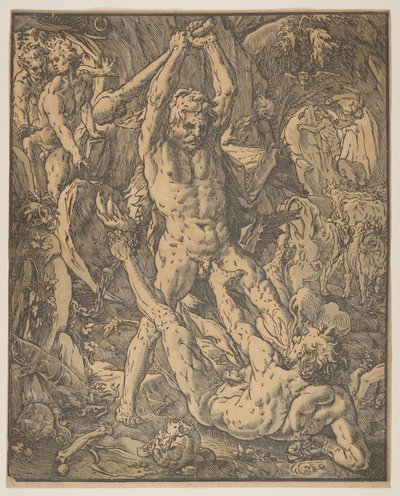Hércules y Caco de Hendrick Goltzius