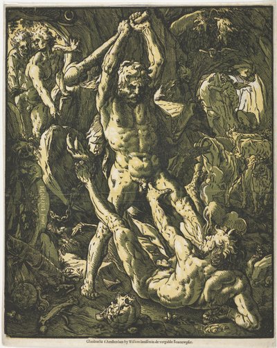 Hércules y Caco de Hendrick Goltzius