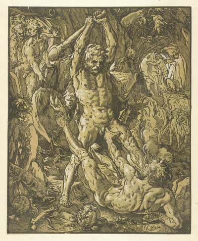 Hércules en Caco de Hendrick Goltzius