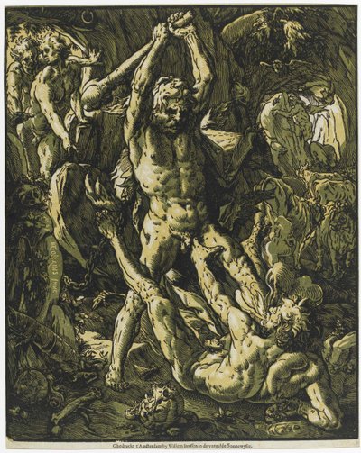 Hércules matando a Caco de Hendrick Goltzius
