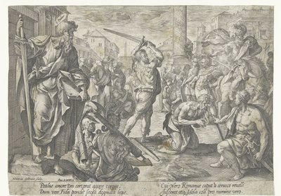 El martirio de Pablo El martirio de Cristo y los Apóstoles (título de la serie) de Hendrick Goltzius