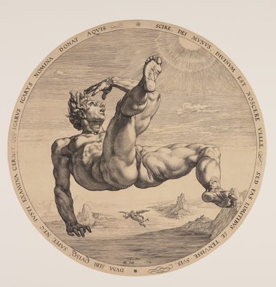 Ícaro, de Los Cuatro Desgraciados de Hendrick Goltzius