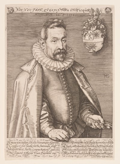 Jan Nicquet, coleccionista de arte en Ámsterdam de Hendrick Goltzius