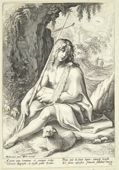 Juan el Bautista en el desierto de Hendrick Goltzius