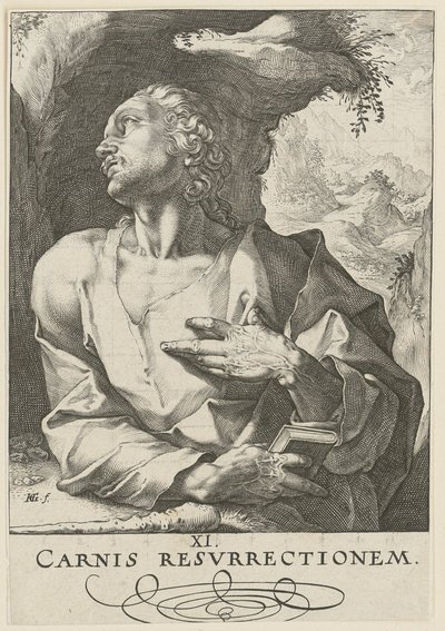 Judas Tadeo, lámina 12 de la serie «Cristo, los doce apóstoles y Pablo» de Hendrick Goltzius