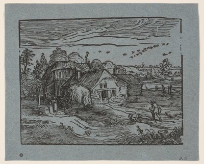 Paisaje con granja de Hendrick Goltzius