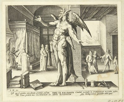 El médico como diablo de Hendrick Goltzius