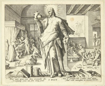 El médico como dios de Hendrick Goltzius