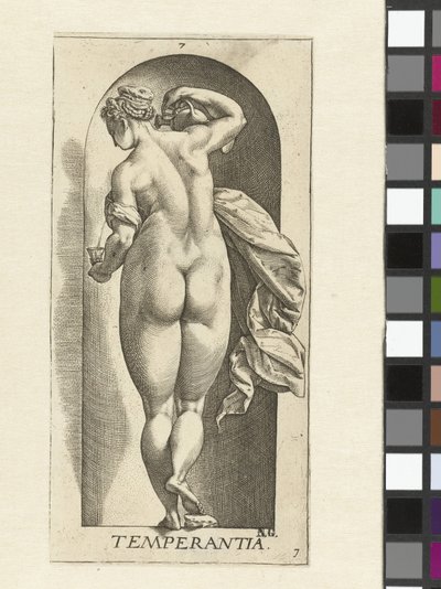 templanza Templanza (título sobre el objeto) Las siete virtudes (título de la serie) de Hendrick Goltzius
