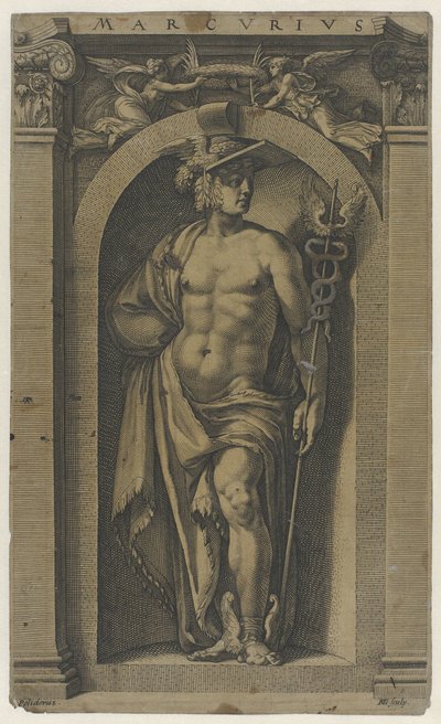 Mercurio Marcus (título sobre el objeto) de Hendrick Goltzius
