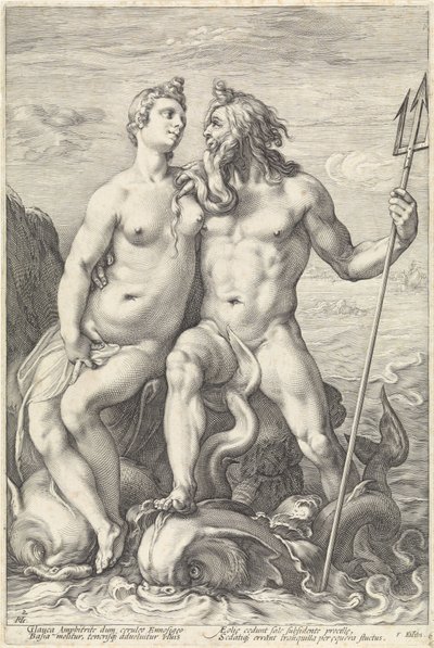 Neptuno y Anfitrite La pareja de Dios (título de la serie) de Hendrick Goltzius