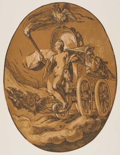 Nox, de Las Deidades de Hendrick Goltzius
