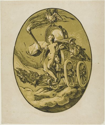 Nox, lámina siete de Demogorgon y las Deidades de Hendrick Goltzius