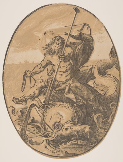 Oceanus, de Las Deidades de Hendrick Goltzius