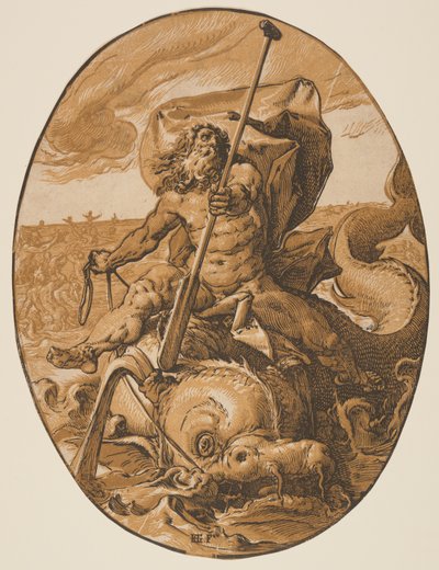 Oceanus, de Las Deidades de Hendrick Goltzius