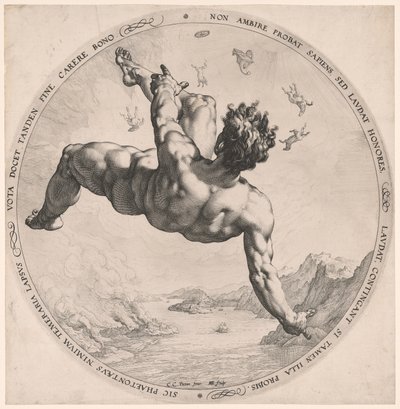 Faetón, de Los Cuatro Desgraciados de Hendrick Goltzius