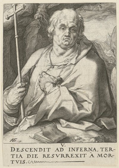 Filipo, lámina 5 de la serie «Cristo, los doce apóstoles y Pablo» de Hendrick Goltzius