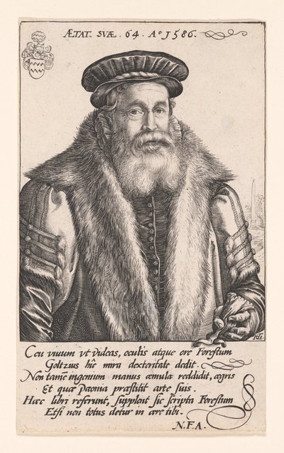 Pieter van Foreest (Petrus Forestus) de Hendrick Goltzius