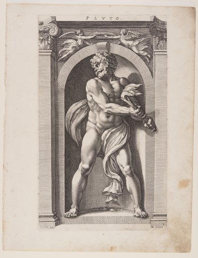 Plutón, de Ocho dioses paganos de Hendrick Goltzius