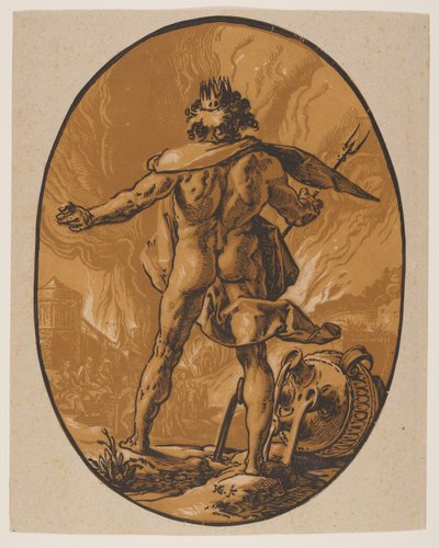 Plutón, de Las Deidades de Hendrick Goltzius