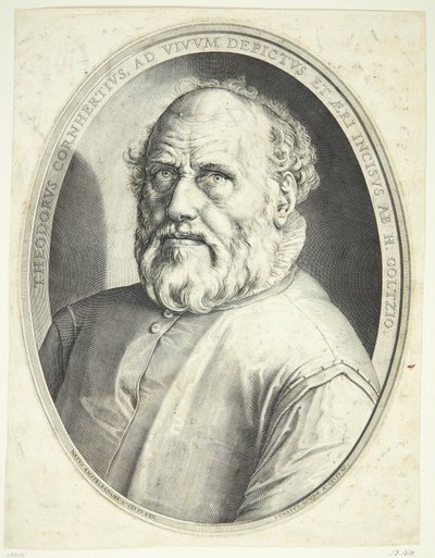 Retrato de Dirck Volkertsz Coornhert de Hendrick Goltzius