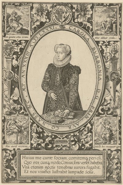 Retrato de Charlotte de Bourbon de Hendrick Goltzius