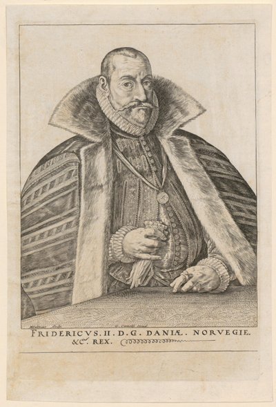 Retrato de Federico II, rey de Dinamarca y Noruega de Hendrick Goltzius