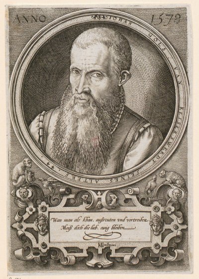 Retrato de Jan Goltz II [Jan Gols; Johan Gols] de Hendrick Goltzius