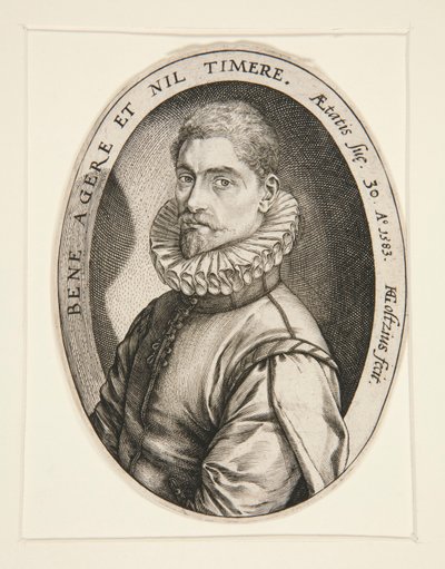 Retrato de Hieronymous Scholiers de Hendrick Goltzius