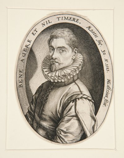 Retrato de Hieronymous Scholiers de Hendrick Goltzius