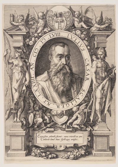 Retrato de Julio César Scaliger de Hendrick Goltzius