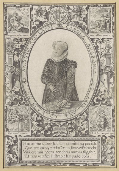 Retrato de Carlota de Borbón de Hendrick Goltzius