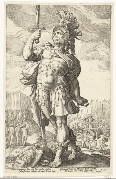 Publio Horacio De Romeinse holden (título de la serie) de Hendrick Goltzius