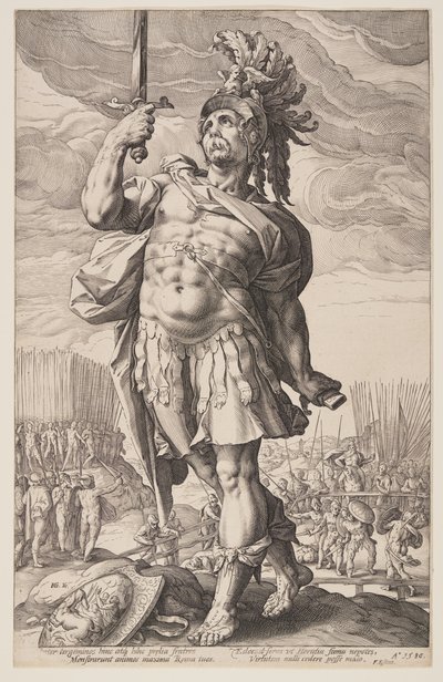 Publio Horacio, de Los héroes romanos de Hendrick Goltzius